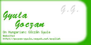 gyula goczan business card